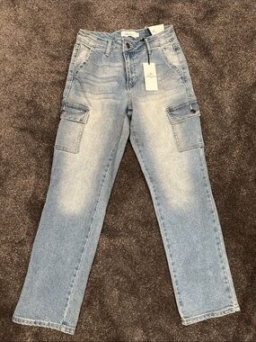 NWT Light Blue Cargo Jeans by Jelly Jeans size 1 blue jeans denim pants